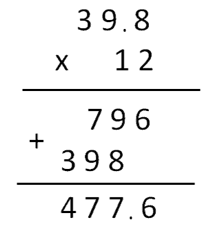 Examples of decimal operations
